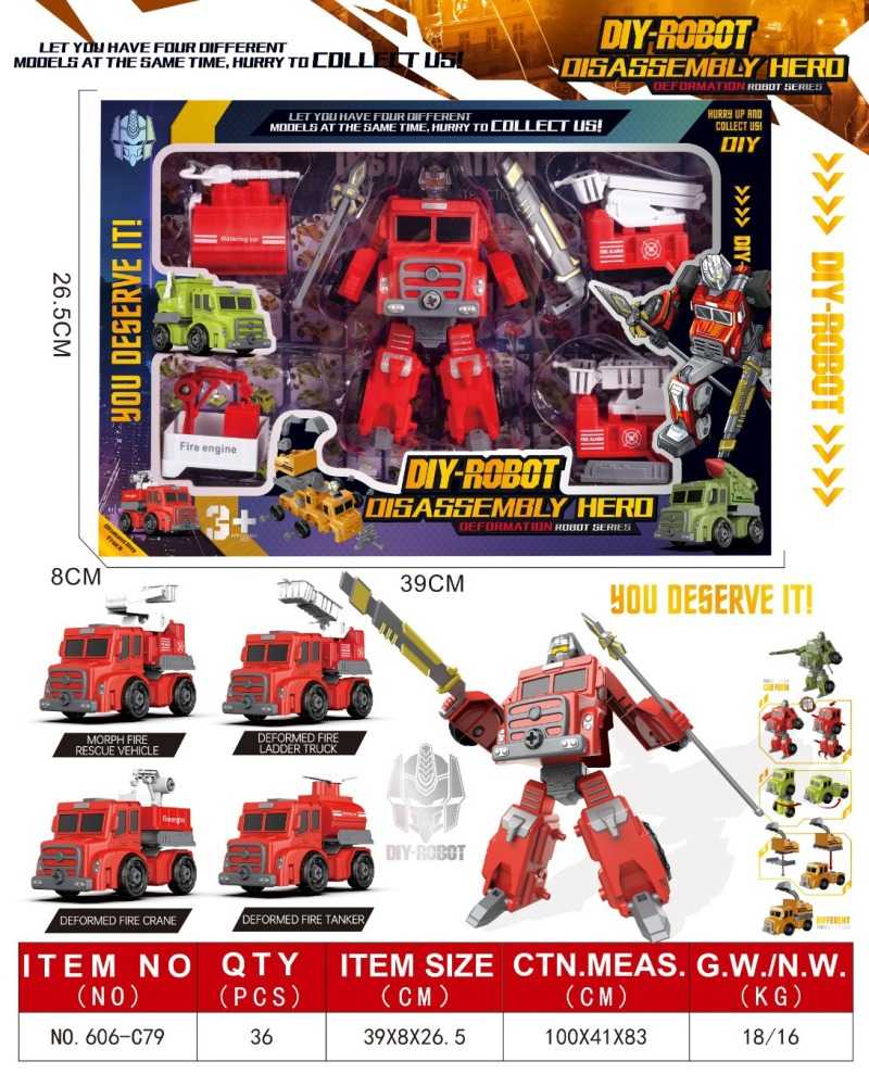 Ρομπότ που μεταμορφώνεται σε όχημα με αξεσουάρ - 606-C794 - 917203