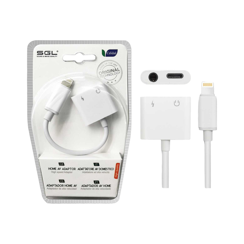 Αντάπτορας για iOs 2in1 - Lightning σε έξοδο Jack & φόρτισης - T58 - 096070 - iThinksmart.gr