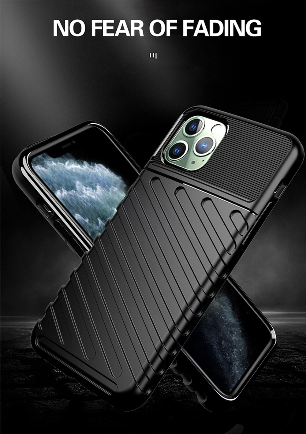 Θήκη iPhone 11 Pro - OEM Thunder Ενισχυμένο TPU - Μαύρο - iThinksmart.gr