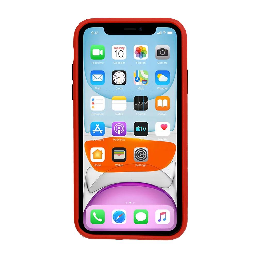 Θήκη iPhone 11 Pro - Vennus Color Button - Κόκκινο / Μαύρα Κουμπιά - iThinksmart.gr