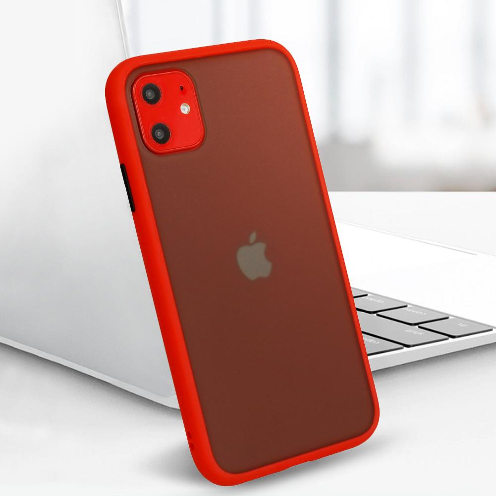Θήκη iPhone 11 Pro - Vennus Color Button - Κόκκινο / Μαύρα Κουμπιά - iThinksmart.gr