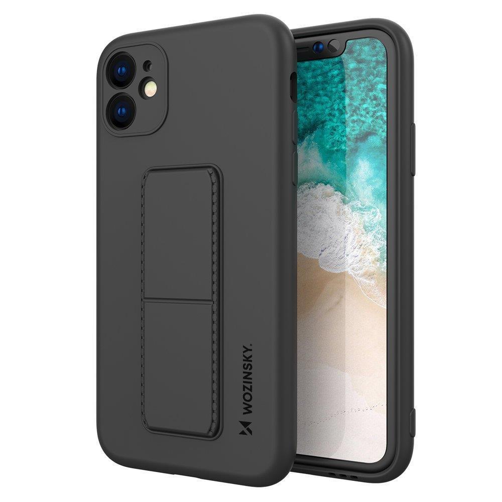 Θήκη iPhone 12 Pro Kickstand Wozinsky με Finger Holder και Stand - Μαύρο - iThinksmart.gr