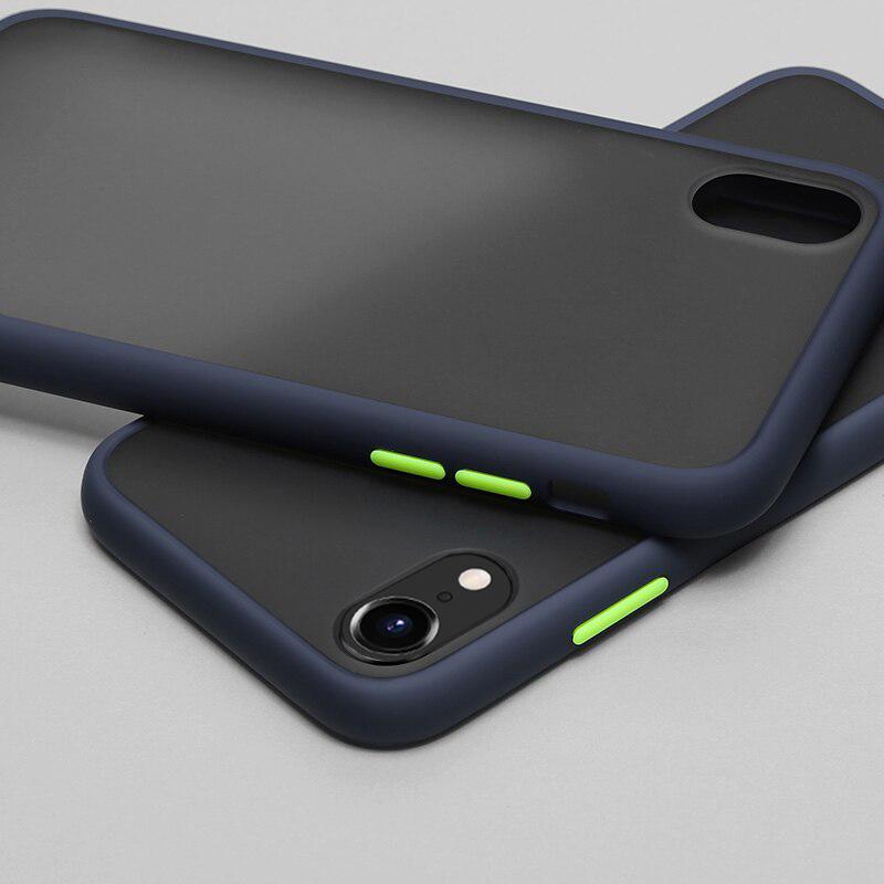 Θήκη iPhone XR - Vennus Color Button - Σκούρο Μπλέ / Πράσινα Κουμπιά - iThinksmart.gr