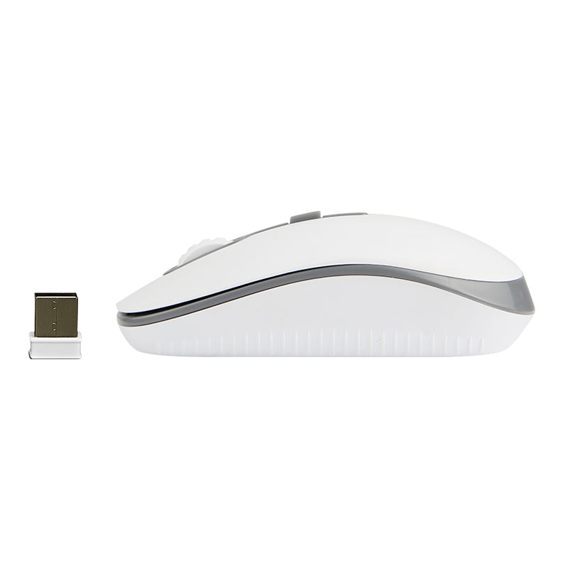 Meetion MT-R547 2.4G Ασύρματο Ποντίκι / Άσπρο + Γκρι