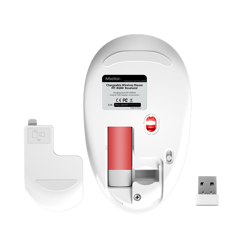 Meetion MT-R600 2.4G Wireless Mouse / Rose Gold