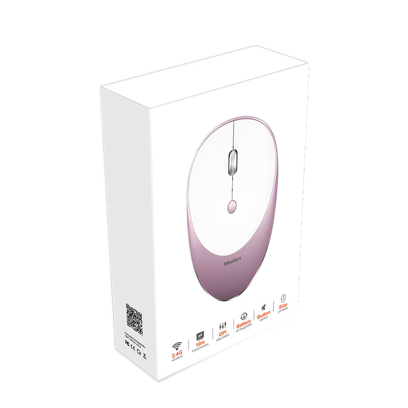 Meetion MT-R600 2.4G Wireless Mouse / Rose Gold