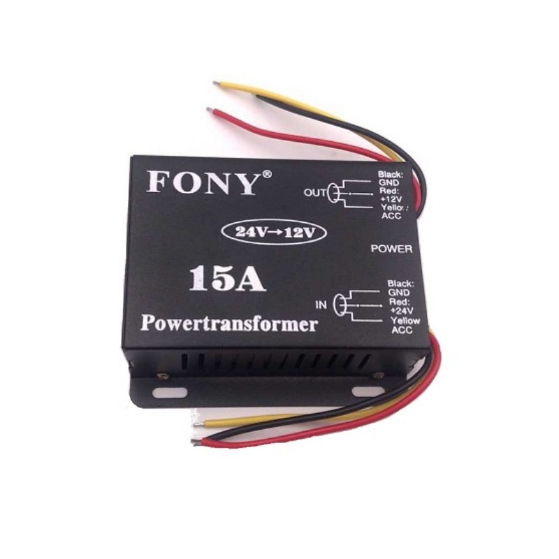 Μετασχηματιστής και μετατροπέας τάσης - 24V σε 12V - 15A - 000477 - iThinksmart.gr