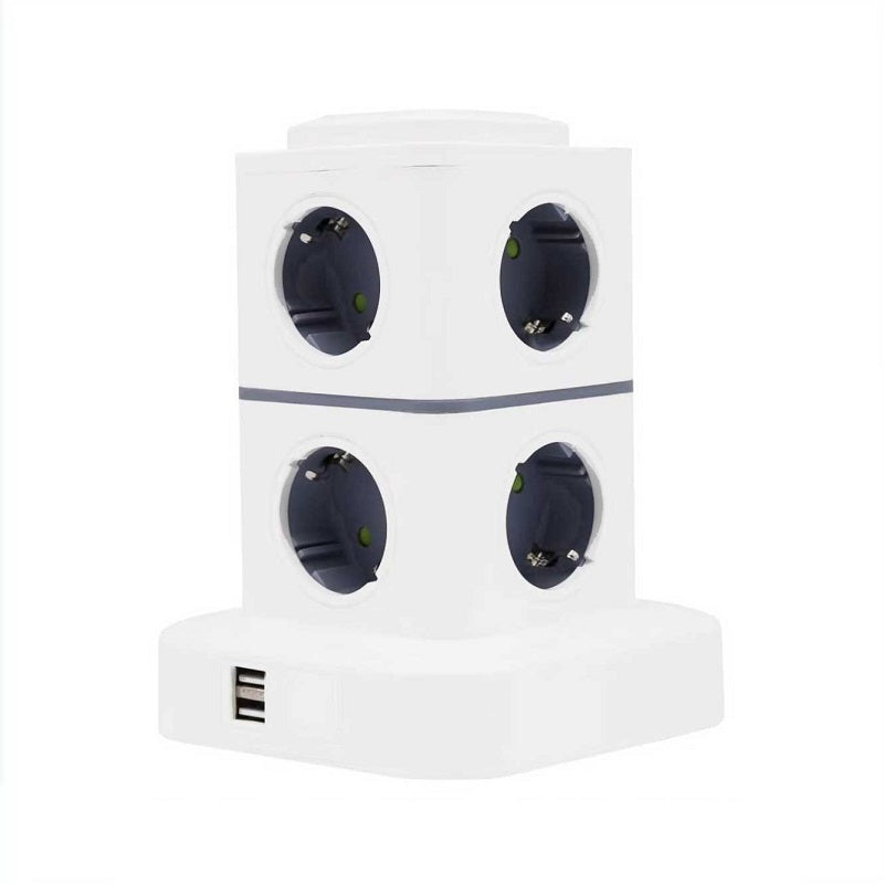 Κάθετο πολύπριζο 8 θέσεων - Σούκο - 2USB - 3m - RC-G8P - 008138 - iThinksmart.gr
