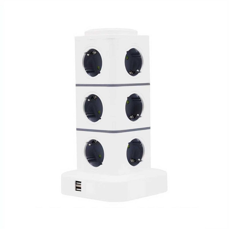 Κάθετο πολύπριζο 12 θέσεων - Σούκο - 2USB - 3m - RC-G12P - 012135 - iThinksmart.gr
