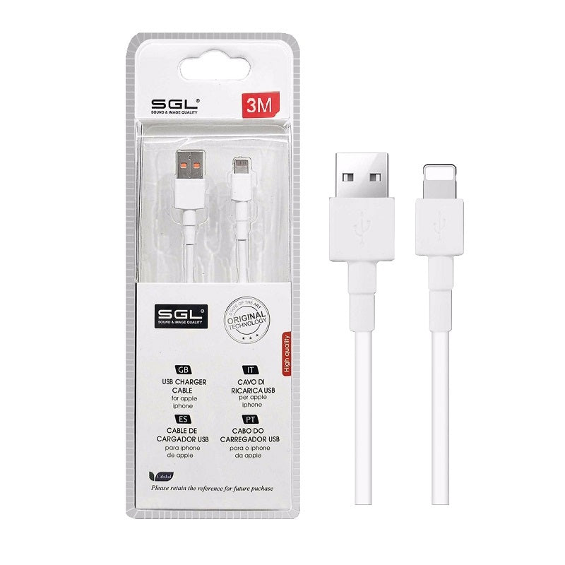 Καλώδιο φόρτισης & data - USB to Lightning - 3m - D5 -194721 - iThinksmart.gr