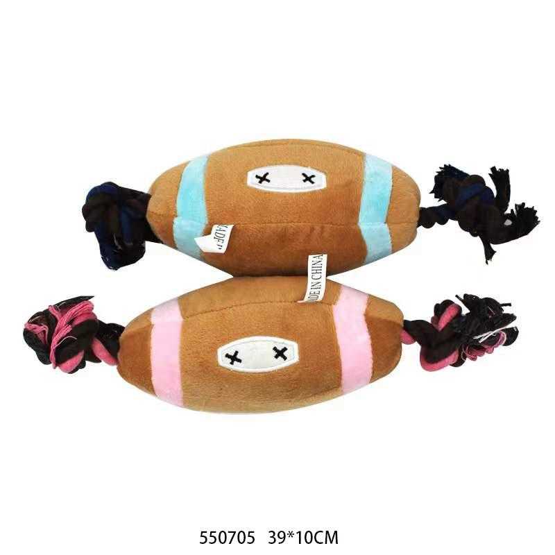 Λούτρινο παιχνίδι σκύλου μπάλα με σχοινί - 39x10cm - 550705 - iThinksmart.gr