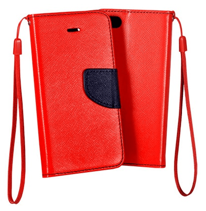 Θήκη Πορτοφόλι Fancy Book από Δερματίνη - iPhone 11 Pro Max - Κοκκινο / Μπλε - iThinksmart.gr