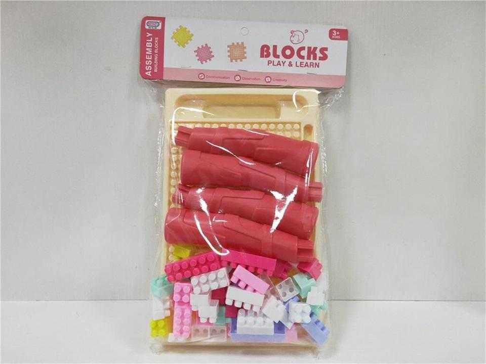 Πάγκος κατασκευών DIY με τουβλάκια - 50pcs - 6688-9 - 493801 - iThinksmart.gr