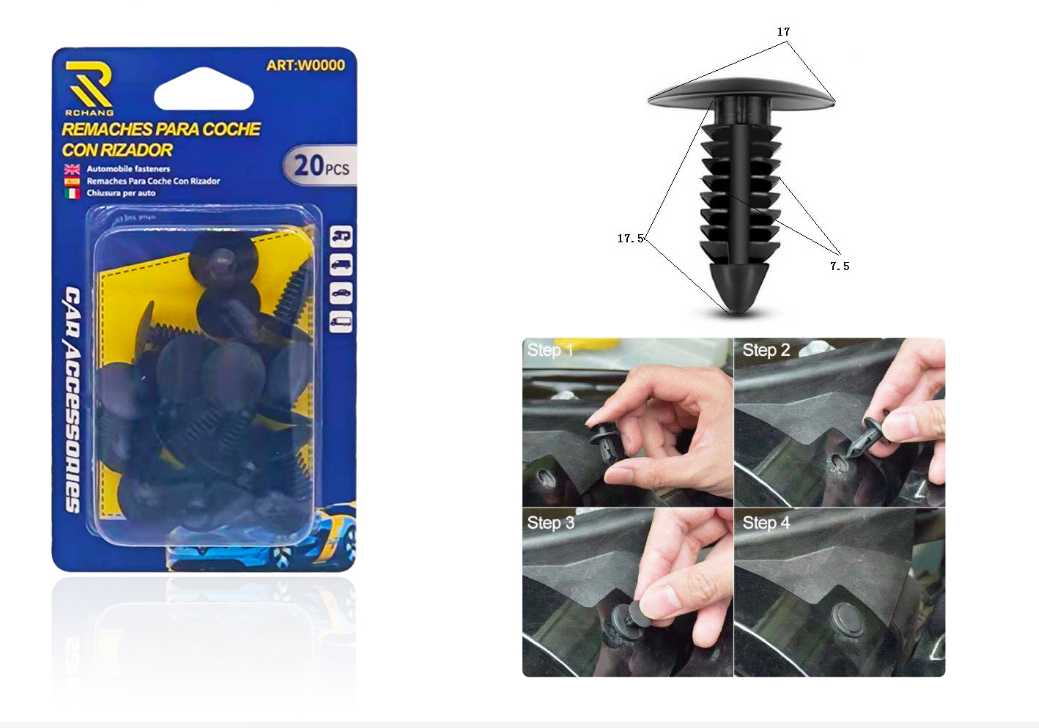 Σετ συνδετήρες αυτοκινήτου - 1733 - 20pcs - 119421 - iThinksmart.gr