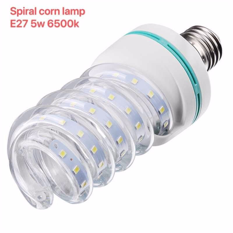 Λάμπα LED - Spiral Corn - E27 - 5W - 6500K - 356908 - iThinksmart.gr