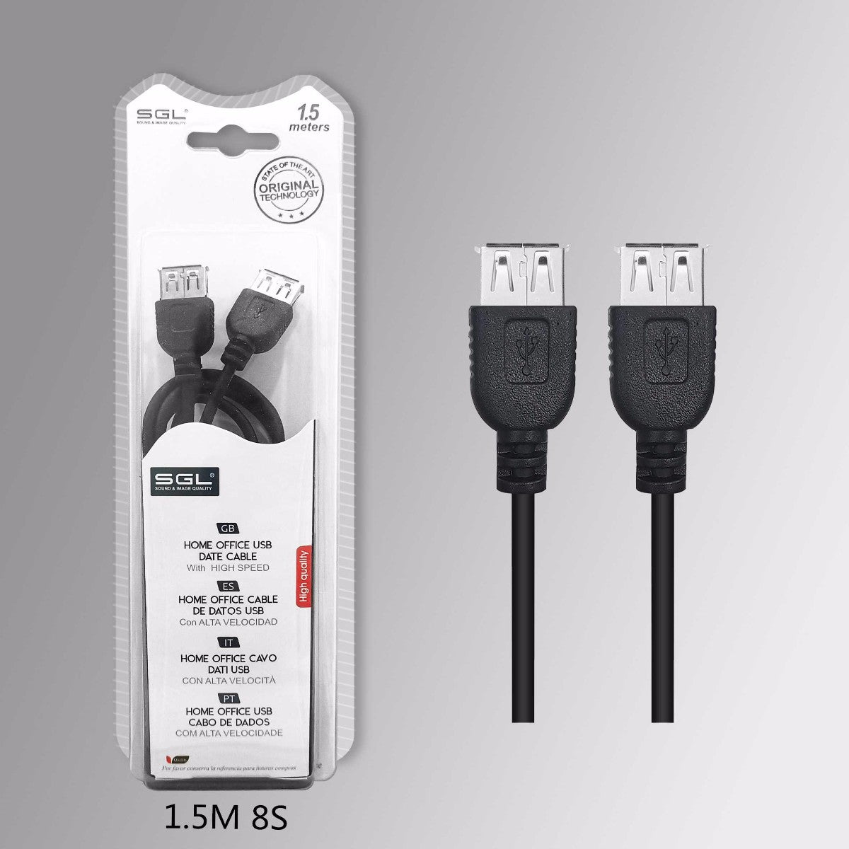 Καλώδιο USB-A Female - 1.5m - 8S - 197662 - iThinksmart.gr