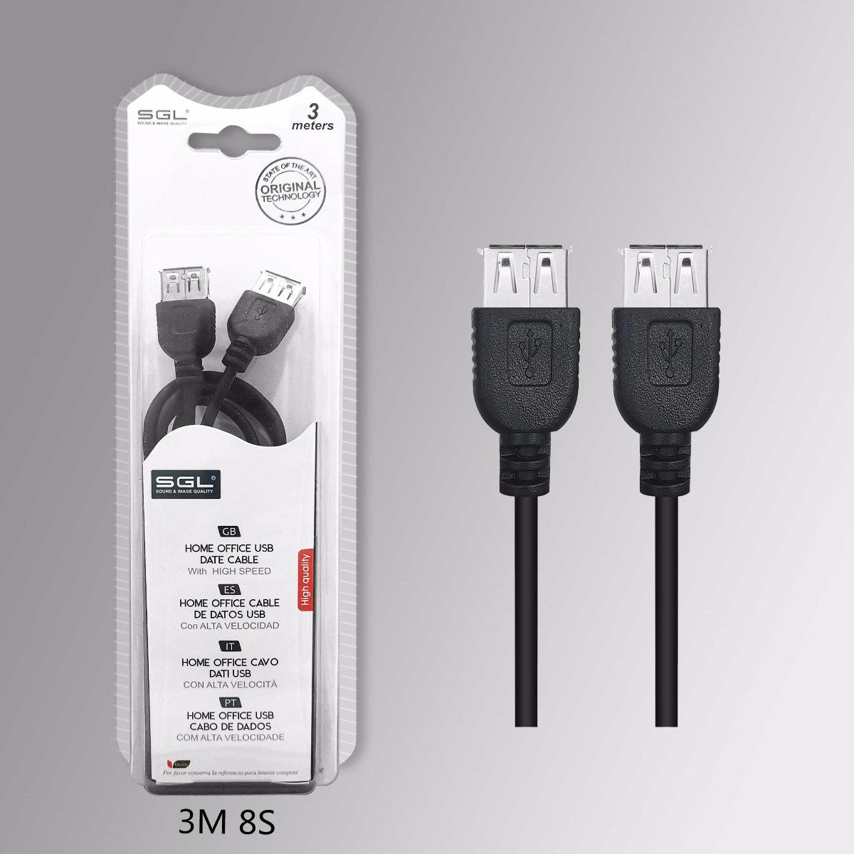 Καλώδιο USB-A Female - 3m - 8S - 197673 - iThinksmart.gr