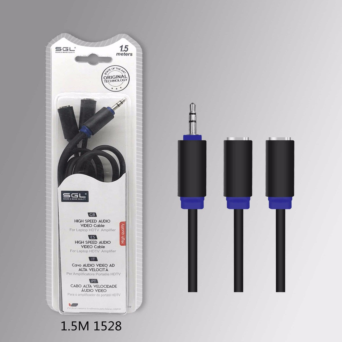 Καλώδιο ήχου - 3.5mm male-3.5mm female - 1.5m - 1528 - 196034 - iThinksmart.gr