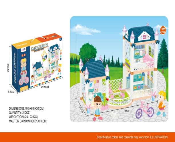 Κουκλόσπιτο με αξεσουάρ - 326-D45 - 500457 - iThinksmart.gr