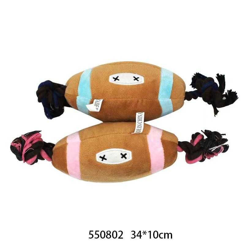 Λούτρινο παιχνίδι σκύλου μπάλα με σχοινί - 34x10cm - 550802 - iThinksmart.gr