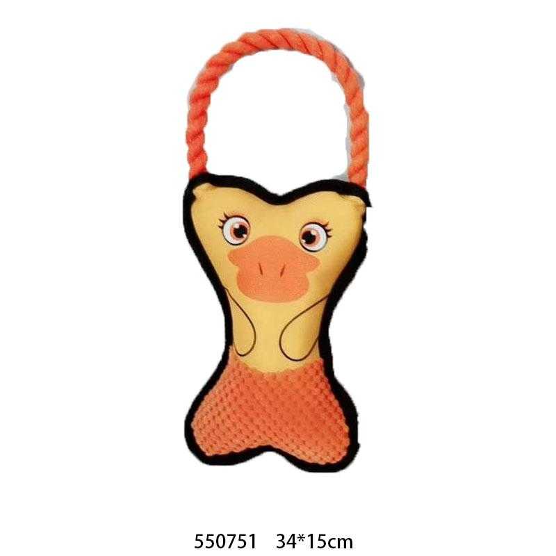 Λούτρινο παιχνίδι σκύλου κόκκαλο με σχοινί - 34x15cm - 550751 - iThinksmart.gr