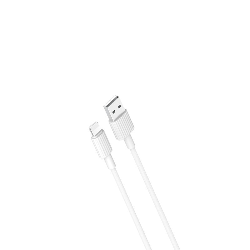 Καλώδιο Φόρτισης & Δεδομένων USB Lightning 1m 2.4Α XO NB156 - Λευκό - iThinksmart.gr