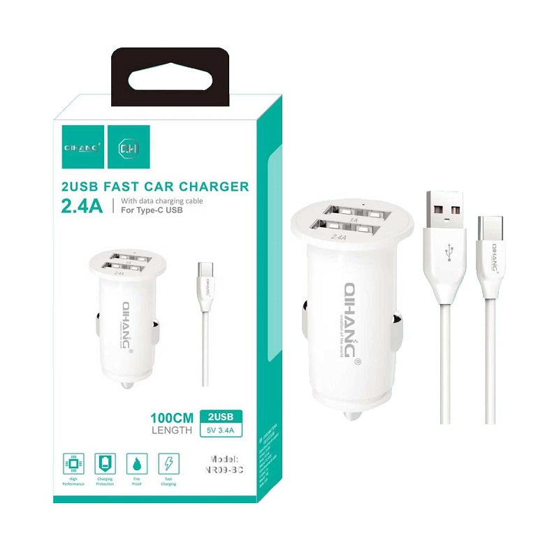 Φορτιστής αυτοκινήτου - Type C - QH-NR09-BC - Fast Charger - 212400 - iThinksmart.gr