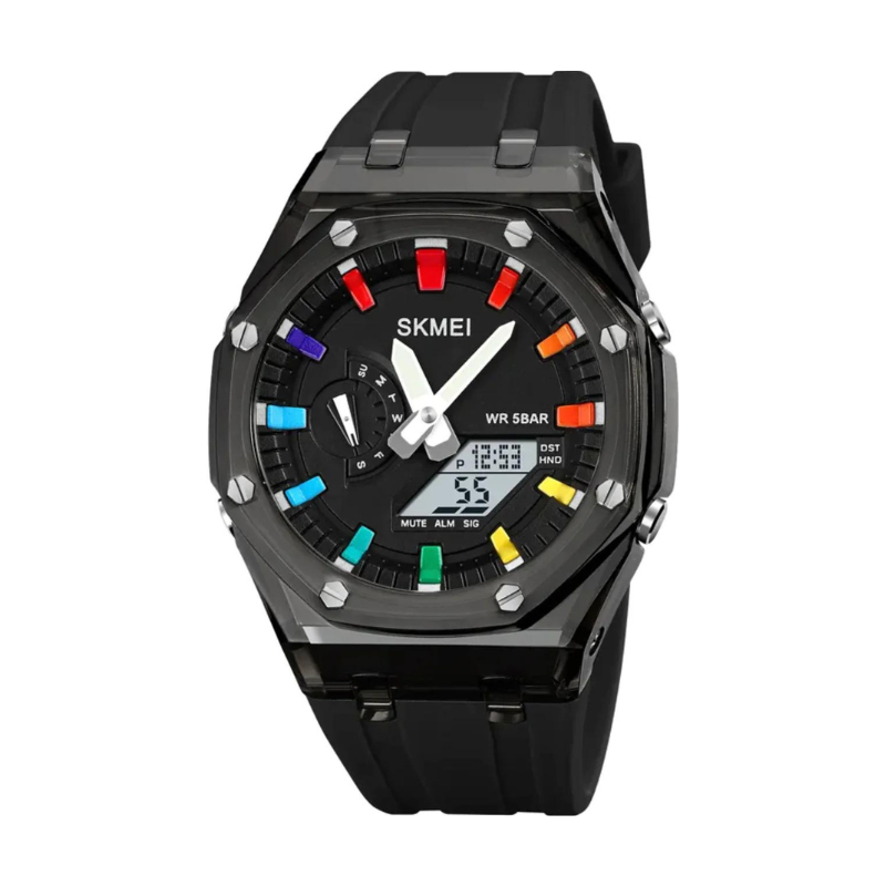 Ψηφιακό/αναλογικό ρολόι χειρός – Skmei - 2100 - Black/White - iThinksmart.gr