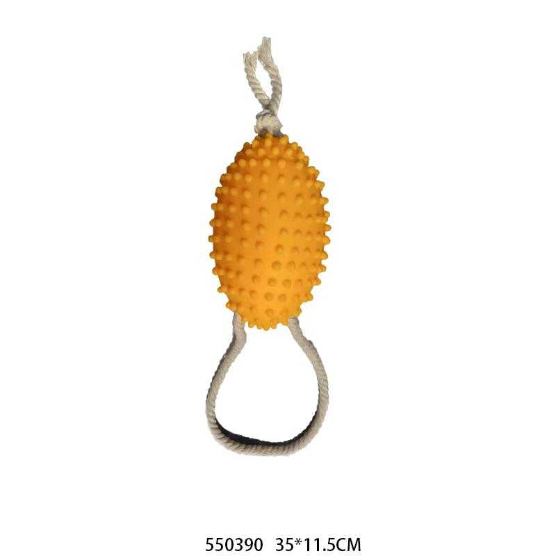 Παιχνίδι σκύλου Latex μπάλα με σχοινί - 35x11.5cm - 550390 - iThinksmart.gr