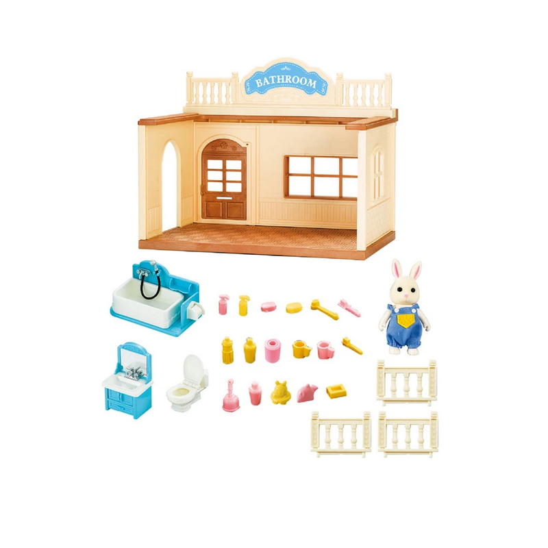 Κουκλόσπιτο mini με αξεσουάρ μπάνιου - A01 - 345228 - iThinksmart.gr