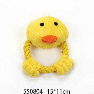 Λούτρινο παιχνίδι σκύλου με σχοινί - 15x11cm - 550804 - iThinksmart.gr