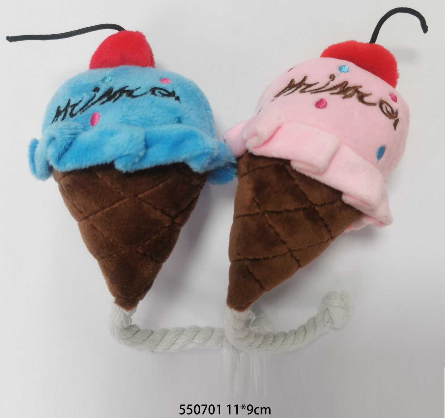 Λούτρινο παιχνίδι σκύλου με σχοινί - 11x9cm - 550701 - iThinksmart.gr