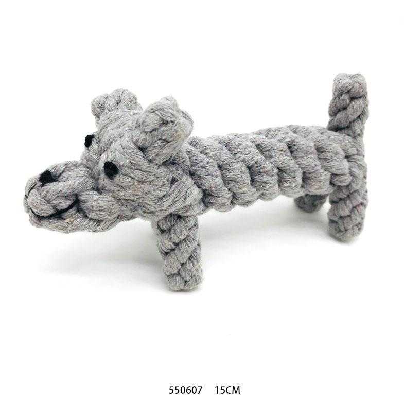 Παιχνίδι σκύλου ζωάκι από σχοινί - 15cm - 550607 - iThinksmart.gr