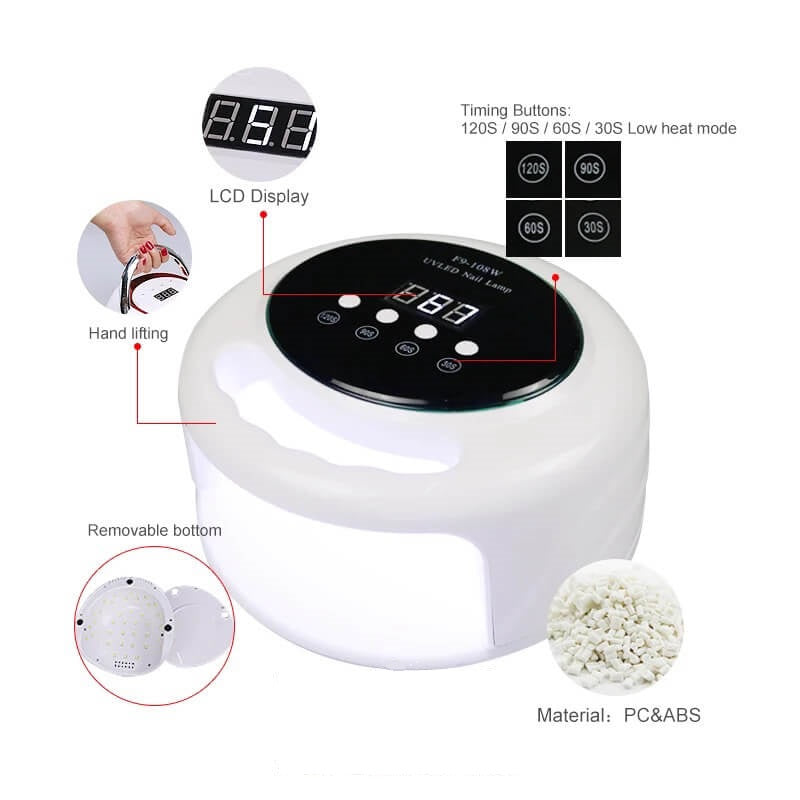 Φουρνάκι νυχιών UV/LED - F9 - 108W - 631279 - iThinksmart.gr