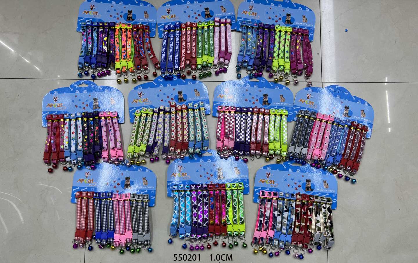 Περιλαίμιο - Κολάρο γάτας με κουδουνάκι - 1cm - 12pcs - 550201 - iThinksmart.gr