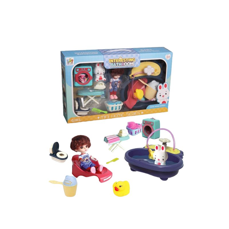 Σετ κούκλα με αξεσουάρ μπάνιου και φροντίδας - 669-603D - 805008 - iThinksmart.gr