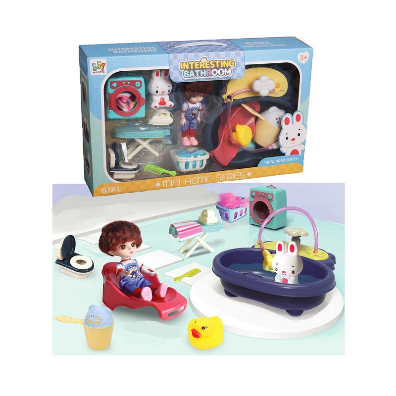 Σετ κούκλα με αξεσουάρ μπάνιου και φροντίδας - 669-603D - 805008 - iThinksmart.gr
