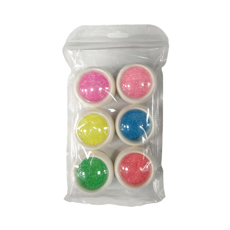 Σετ Glitter νυχιών Nail Art - Neon Glitter - 6pcs - 910594 - iThinksmart.gr