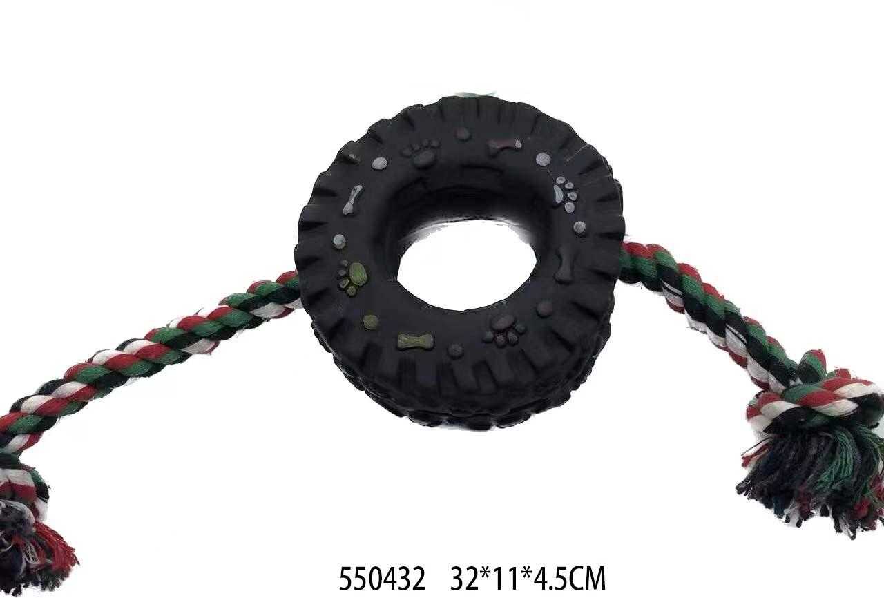 Παιχνίδι σκύλου Latex με σχοινί - 32x11x4.5cm - 550432 - iThinksmart.gr