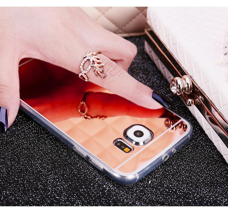 Θηκη TPU "Mirror" Ροζ Χρυσο - Samsung Galaxy S6 Edge - iThinksmart.gr