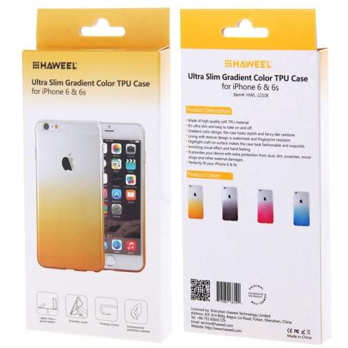 Θηκη TPU Haweel 0,3mm - iPhone 6/6s - Κιτρινο / Διαφανο - iThinksmart.gr