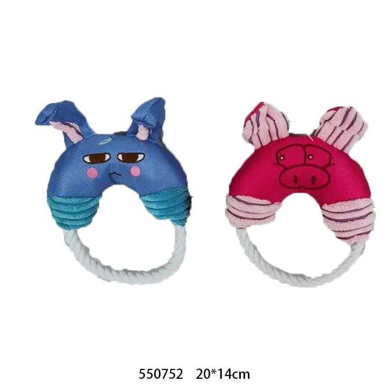 Υφασμάτινο παιχνίδι σκύλου με σχοινί - 20x14cm - 550752 - iThinksmart.gr