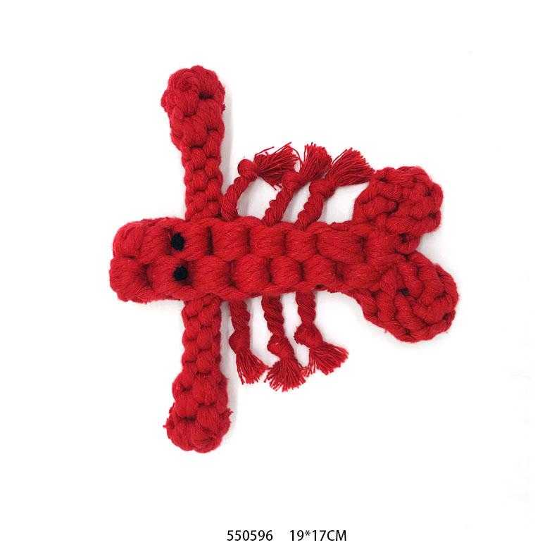 Παιχνίδι σκύλου ζωάκι από σχοινί - 19x17cm - 550596 - iThinksmart.gr