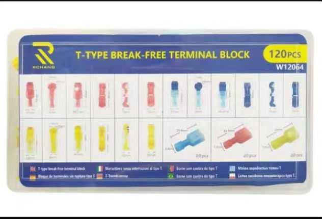 Σετ τερματικά καλωδίων T-TYPE - 120pcs - 675121TK - iThinksmart.gr