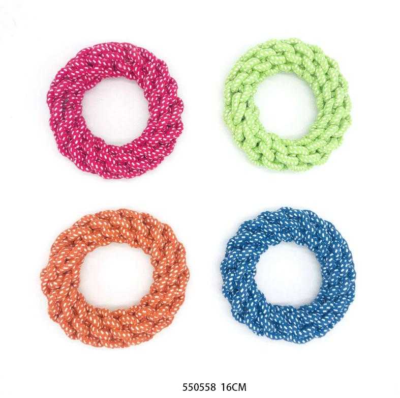 Παιχνίδι σκύλου κρίκος από σχοινί - 16cm - 550558 - iThinksmart.gr