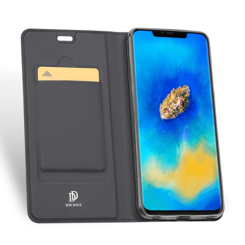 Θήκη Πορτοφόλι Flip Dux Ducis από Δερματίνη - Huawei Mate 20 Pro - Ανθρακι - iThinksmart.gr