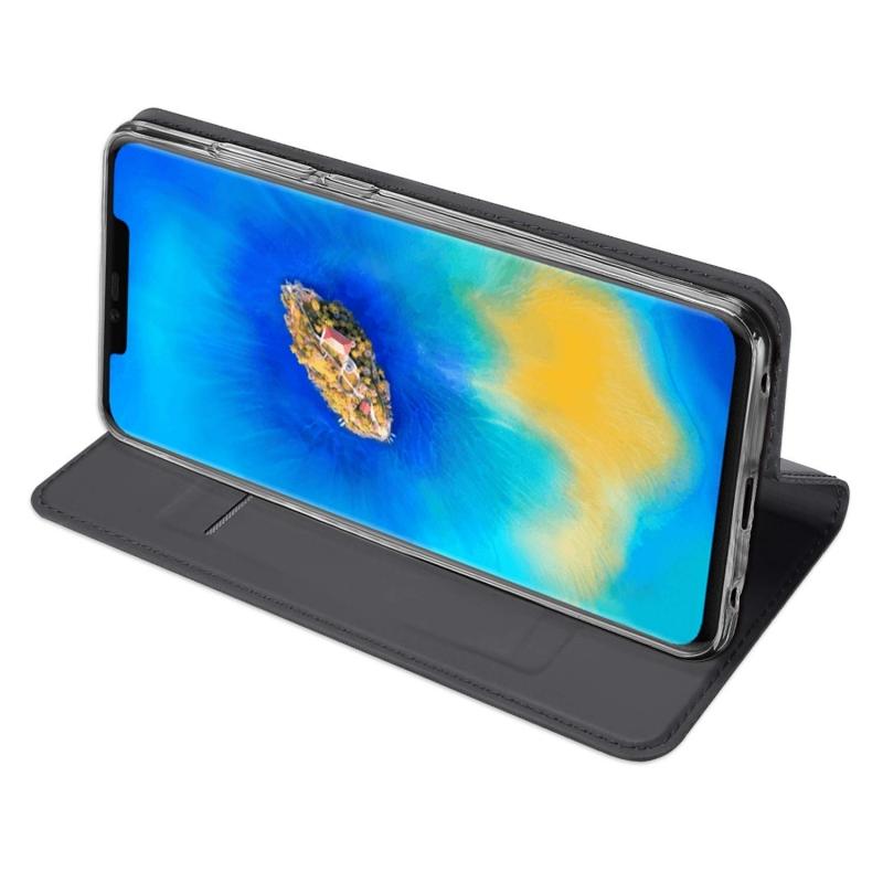 Θήκη Πορτοφόλι Flip Dux Ducis από Δερματίνη - Huawei Mate 20 Pro - Ανθρακι - iThinksmart.gr