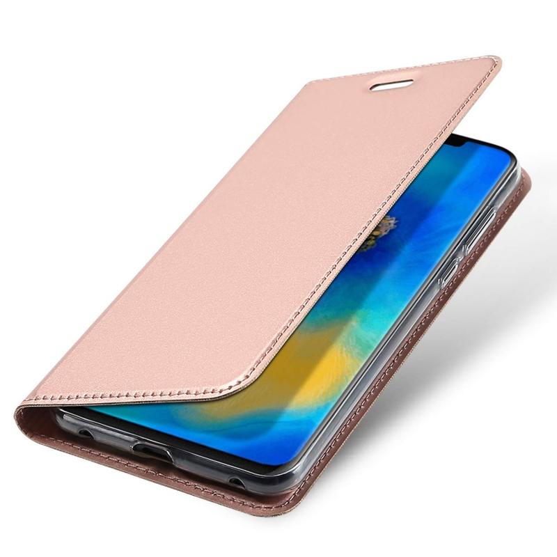 Θήκη Πορτοφόλι Flip Dux Ducis από Δερματίνη - Huawei Mate 20 Pro - Ροζ Χρυσο - iThinksmart.gr