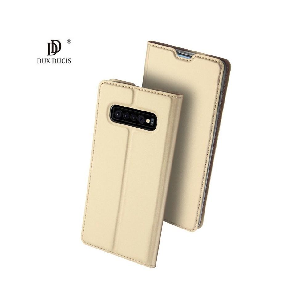 Θήκη Πορτοφόλι Flip Dux Ducis από Δερματίνη - Samsung Galaxy S10 Plus - Χρυσο - iThinksmart.gr