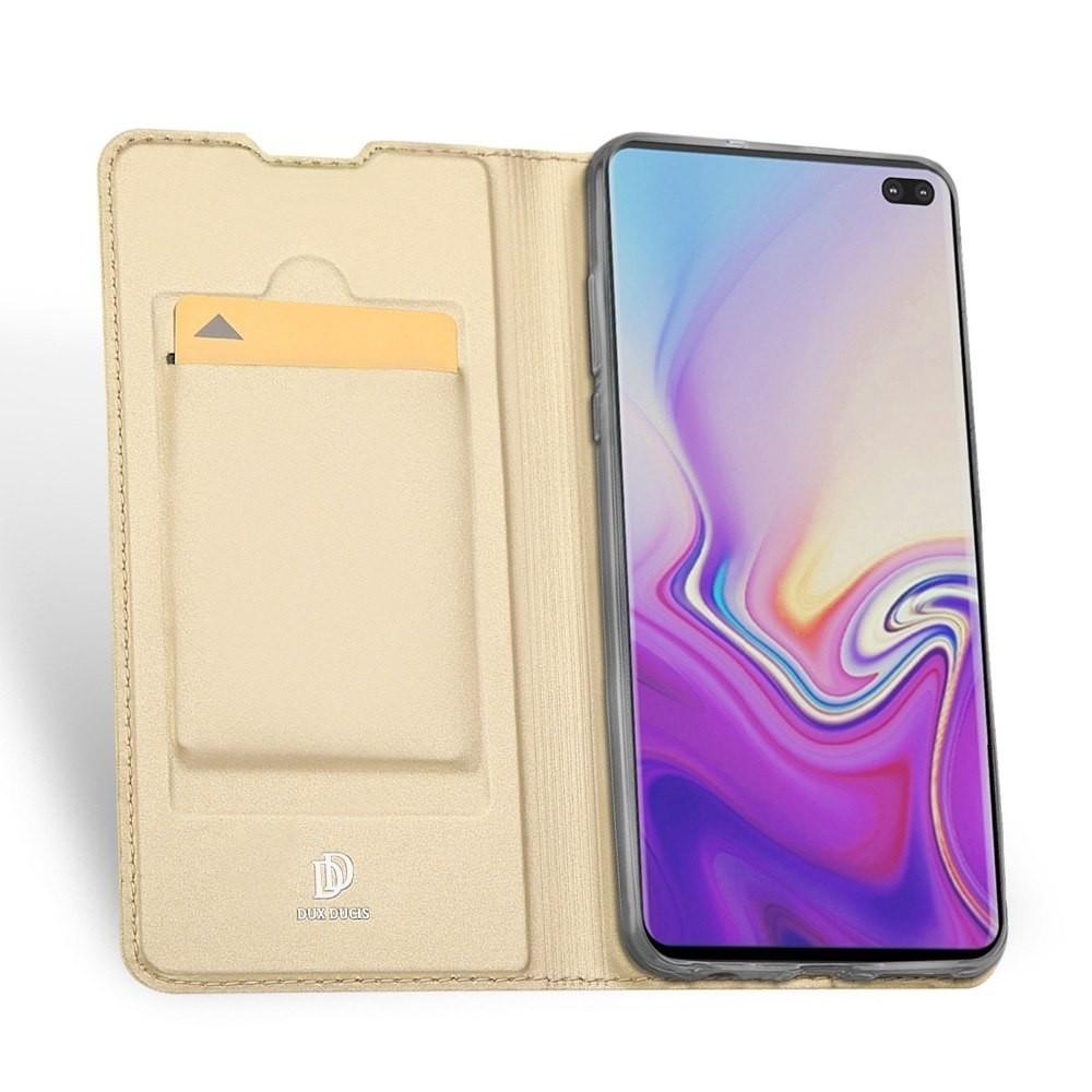 Θήκη Πορτοφόλι Flip Dux Ducis από Δερματίνη - Samsung Galaxy S10 Plus - Χρυσο - iThinksmart.gr